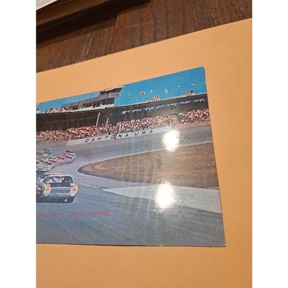 Vintage Daytona Speedway 9x6 Postcard Green Flag Start Racing Cars Photo - Picture 4 of 5